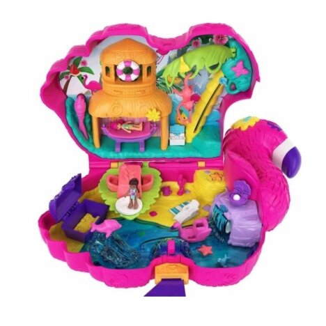 Set de joaca Polly Pocket Flamingo Pinata cu accesorii incluse